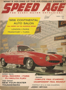 SPEED AGE 1958 MAR - '58 CONTINENTAL AUTO SALON OPEL REKORD, FORD,PLYMOUTH FURY